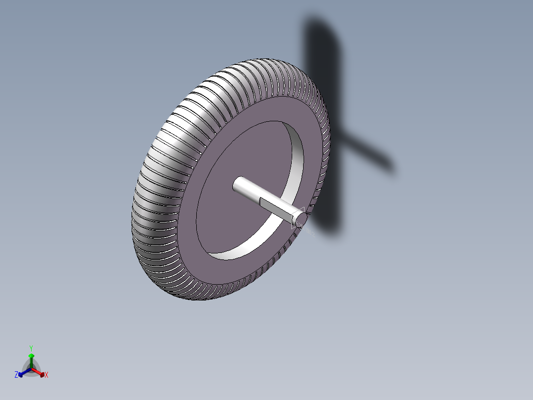 10寸的轮毂电机正等轴测图