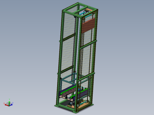 提升机三维模型