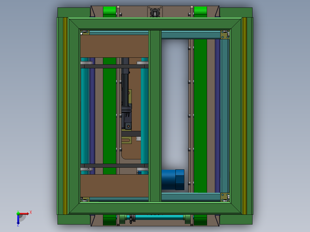 提升机三维模型俯视图