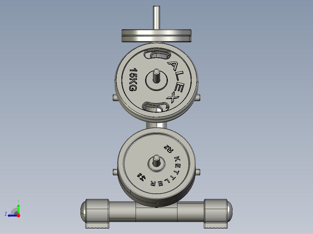重量板架右视图
