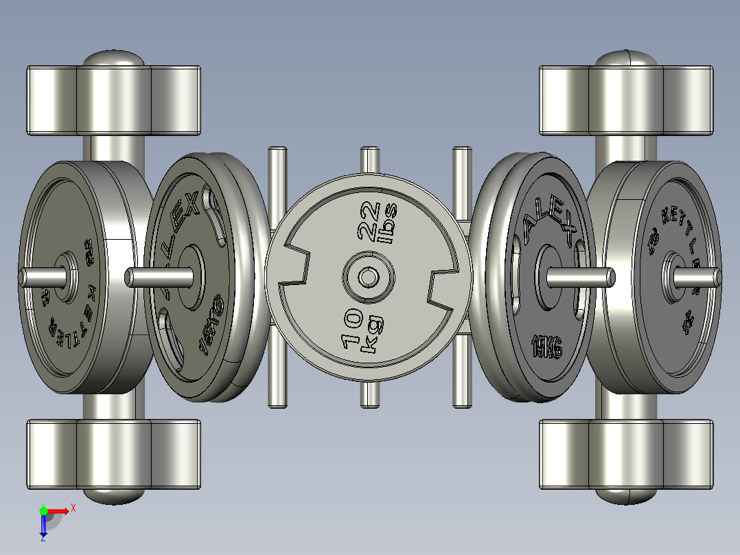 重量板架俯视图