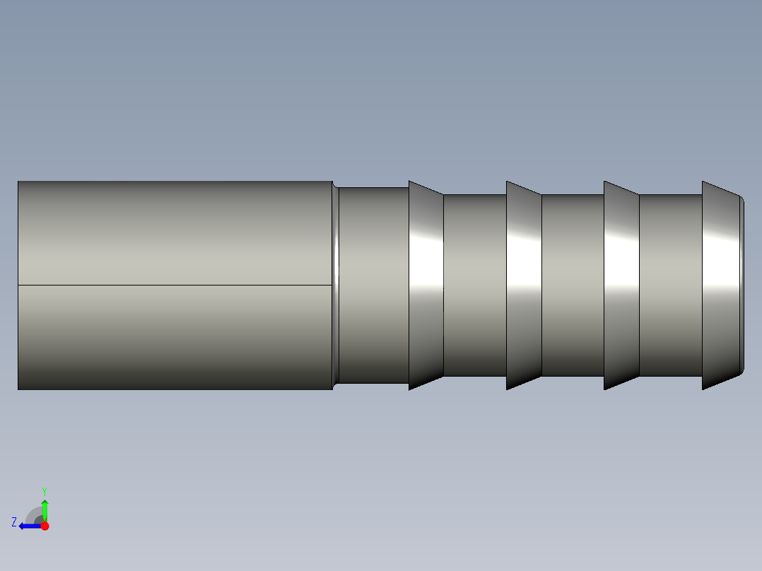 软管与硬管连接用工业通用接头0122_15_13右视图