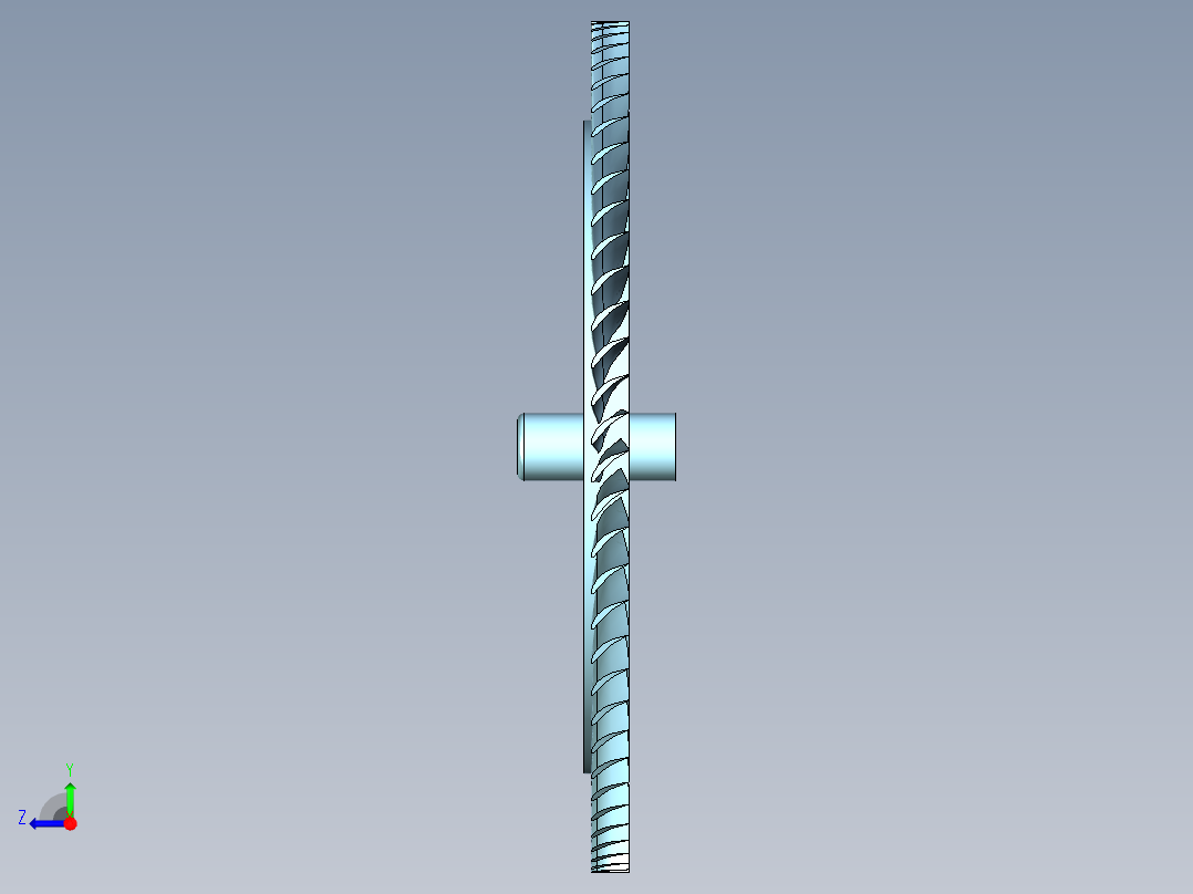 离心泵和燃气轮机旋转叶片---模型格式为 stp右视图