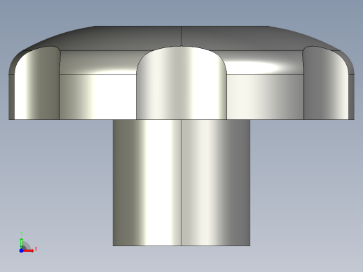 星型把手(不銹鋼)HK-SUS-3D多系列多零件图纸模型前视缩略图