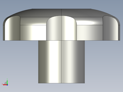 星型把手(不銹鋼)HK-SUS-3D多系列多零件图纸模型后视缩略图