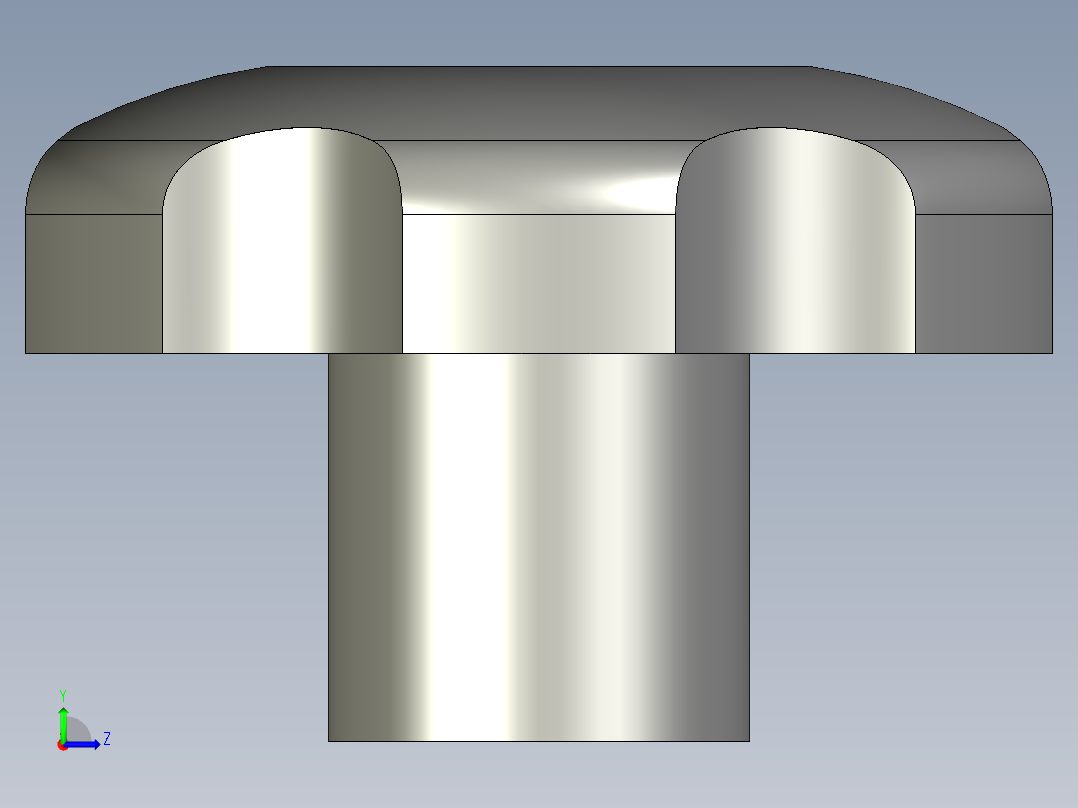 星型把手(不銹鋼)HK-SUS-3D多系列多零件图纸模型左视图