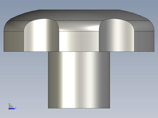 星型把手(不銹鋼)HK-SUS-3D多系列多零件图纸模型左视缩略图