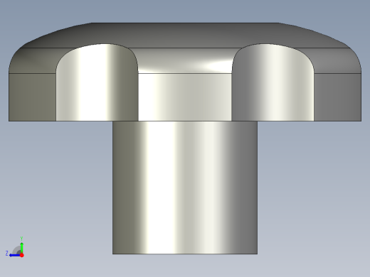 星型把手(不銹鋼)HK-SUS-3D多系列多零件图纸模型右视缩略图