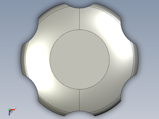 星型把手(不銹鋼)HK-SUS-3D多系列多零件图纸模型俯视缩略图