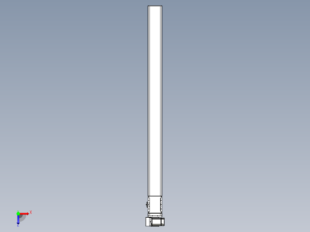 同步带全封闭直线模组TPA-HCB-105D-90-L1350-LU-C-P20-N3俯视图