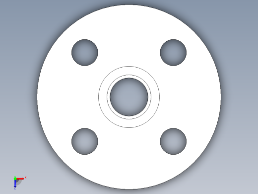 聚氯乙烯配件23-Sch80_Flange One-Piece_SOC_851-005_0.5in俯视缩略图