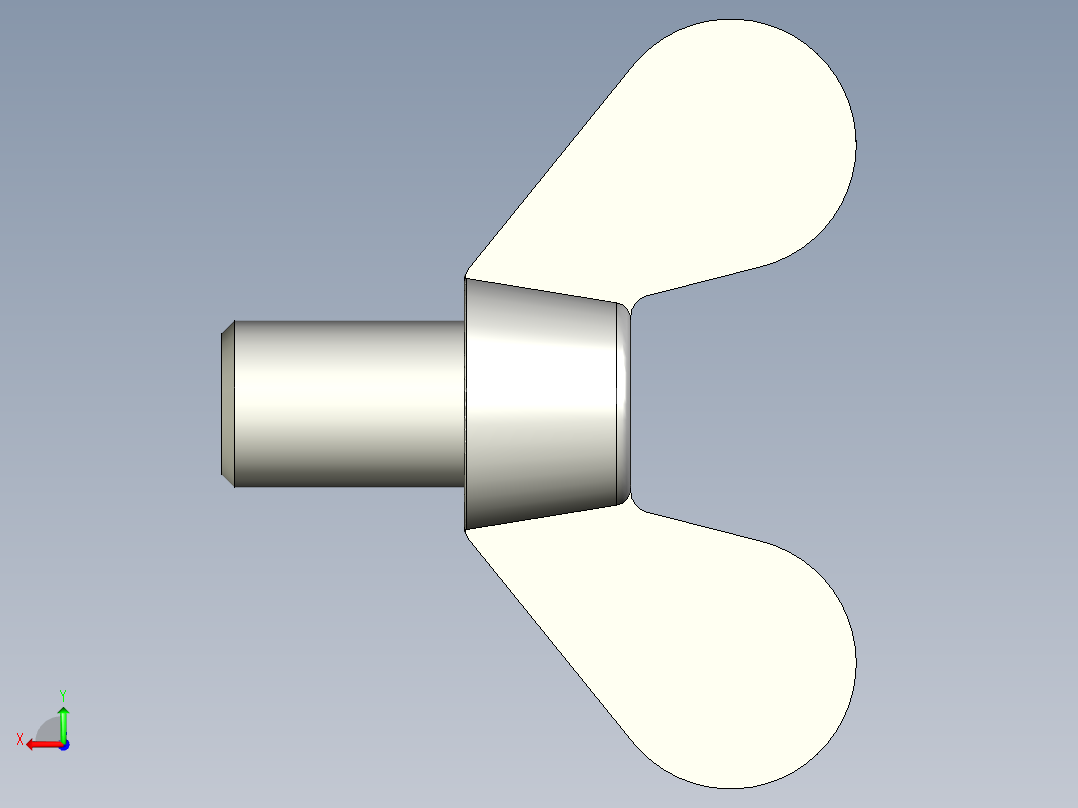 带耳螺钉-DIN_316_Wing_screws_24x3x35-26-37.5_110_9.4_56.5_24.stp后视图
