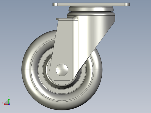 标准脚轮-WH-5014-76 4in SWIVEL PLATE MOUNTING H=133 45x75mm pitch后视缩略图