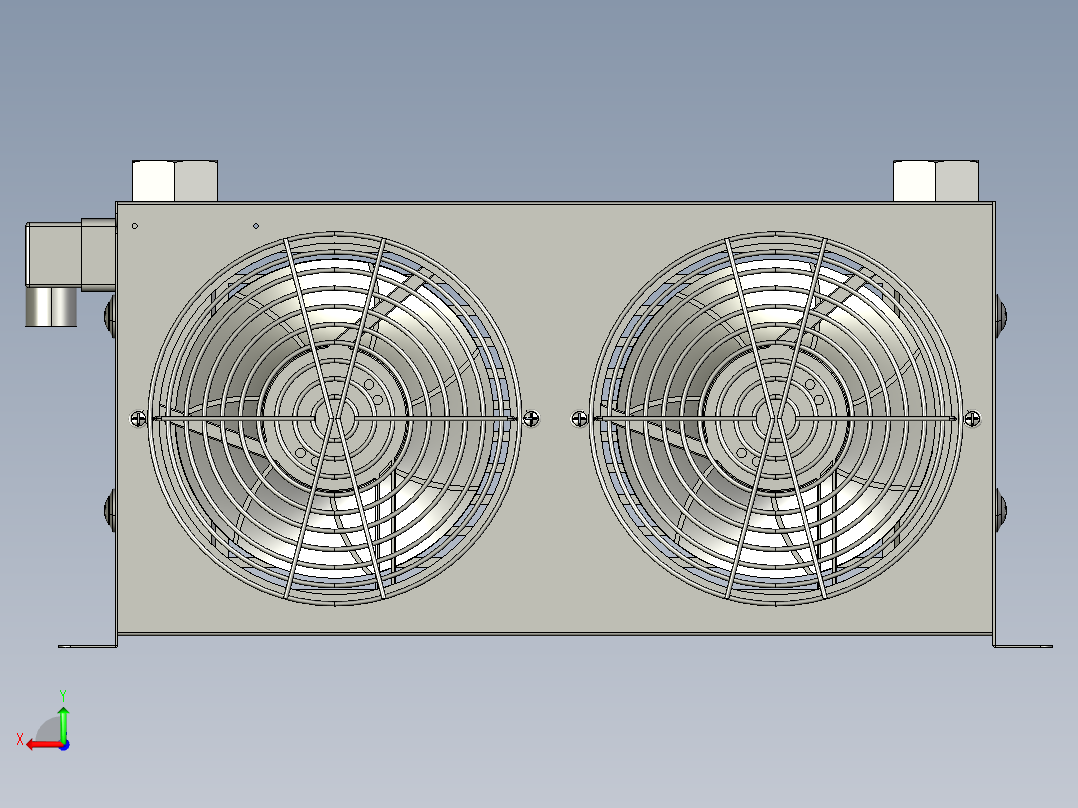 AH0608TL-DC-AC油冷散热器后视图