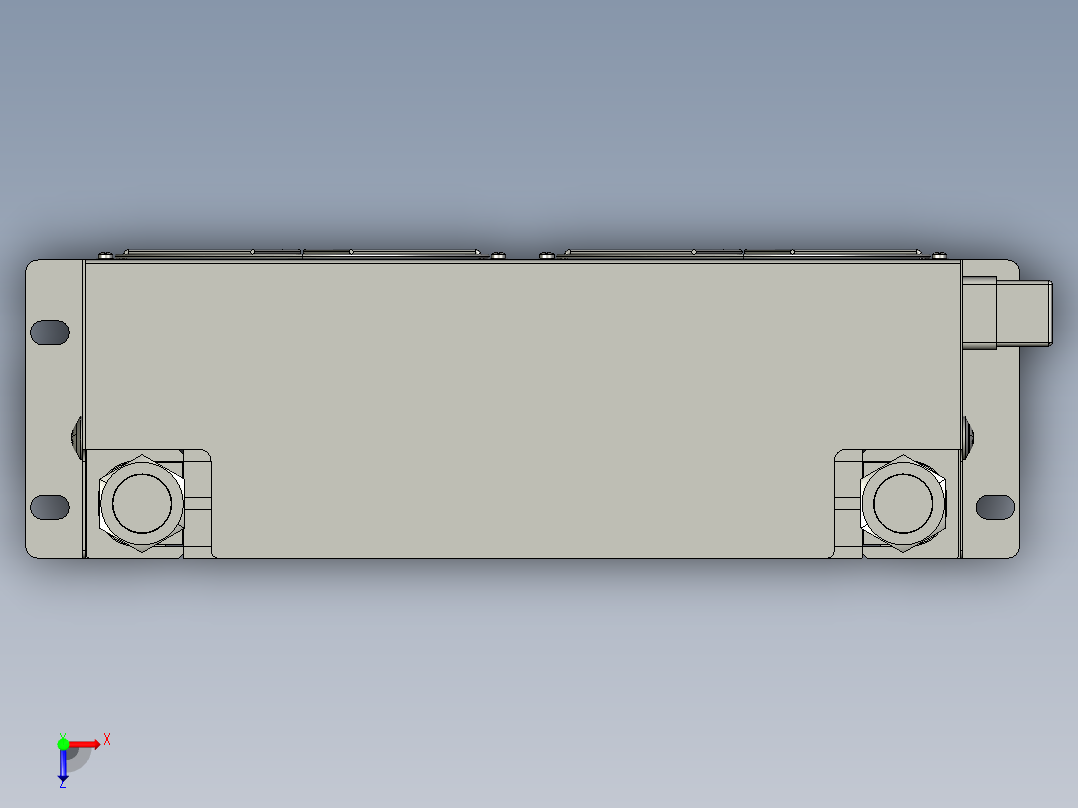 AH0608TL-DC-AC油冷散热器俯视图