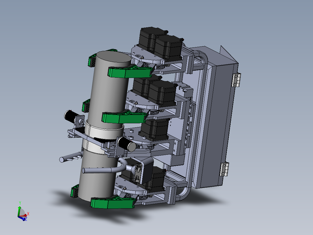 爬杆清洁机器人含三维二维说明书及运动防真