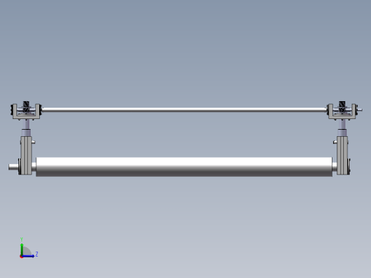 JX223-自动控制液压板料剪切生产线设计—展平、送料机设计左视缩略图