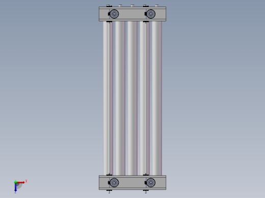 JX223-自动控制液压板料剪切生产线设计—展平、送料机设计俯视缩略图