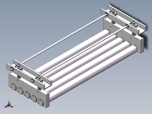 JX223-自动控制液压板料剪切生产线设计—展平、送料机设计正等轴测缩略图
