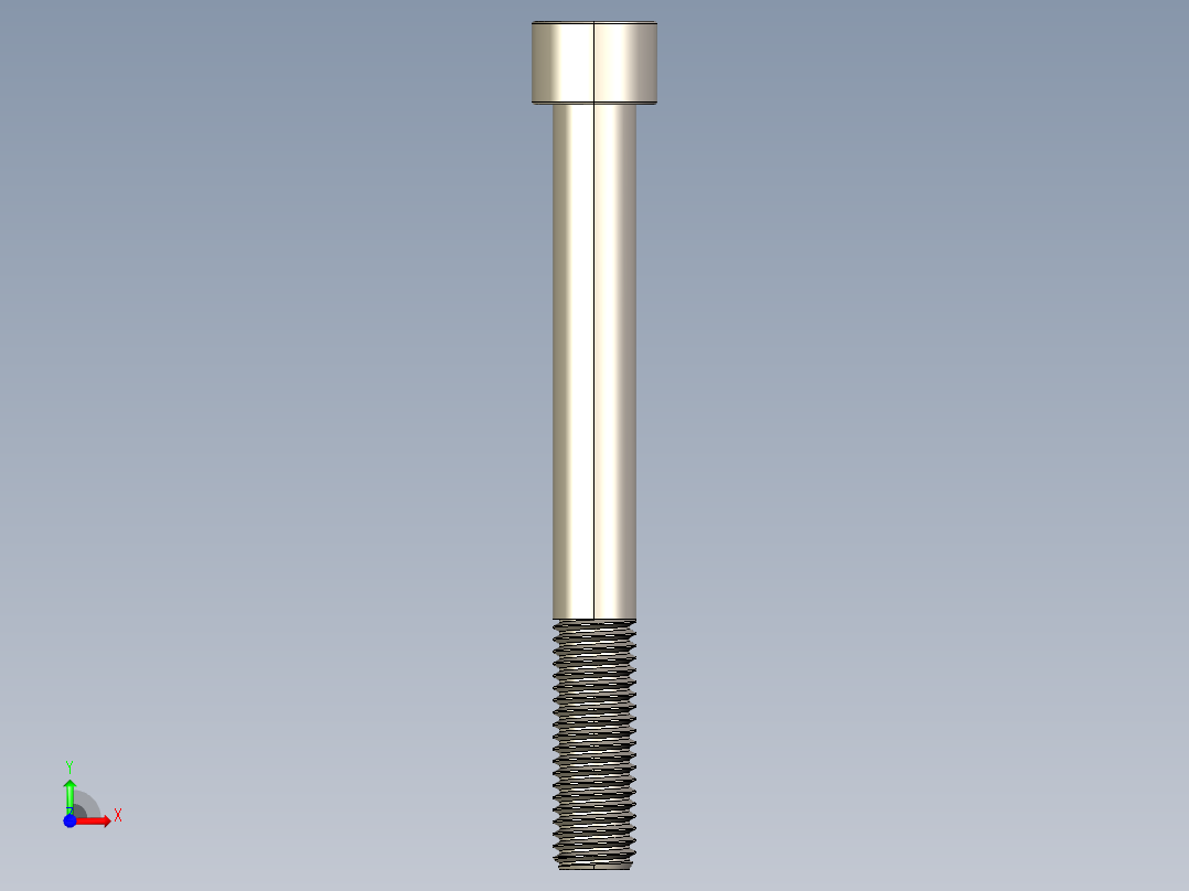 Screw_DIN_912_M12x110_A2.STEP公制内六角螺钉前视图