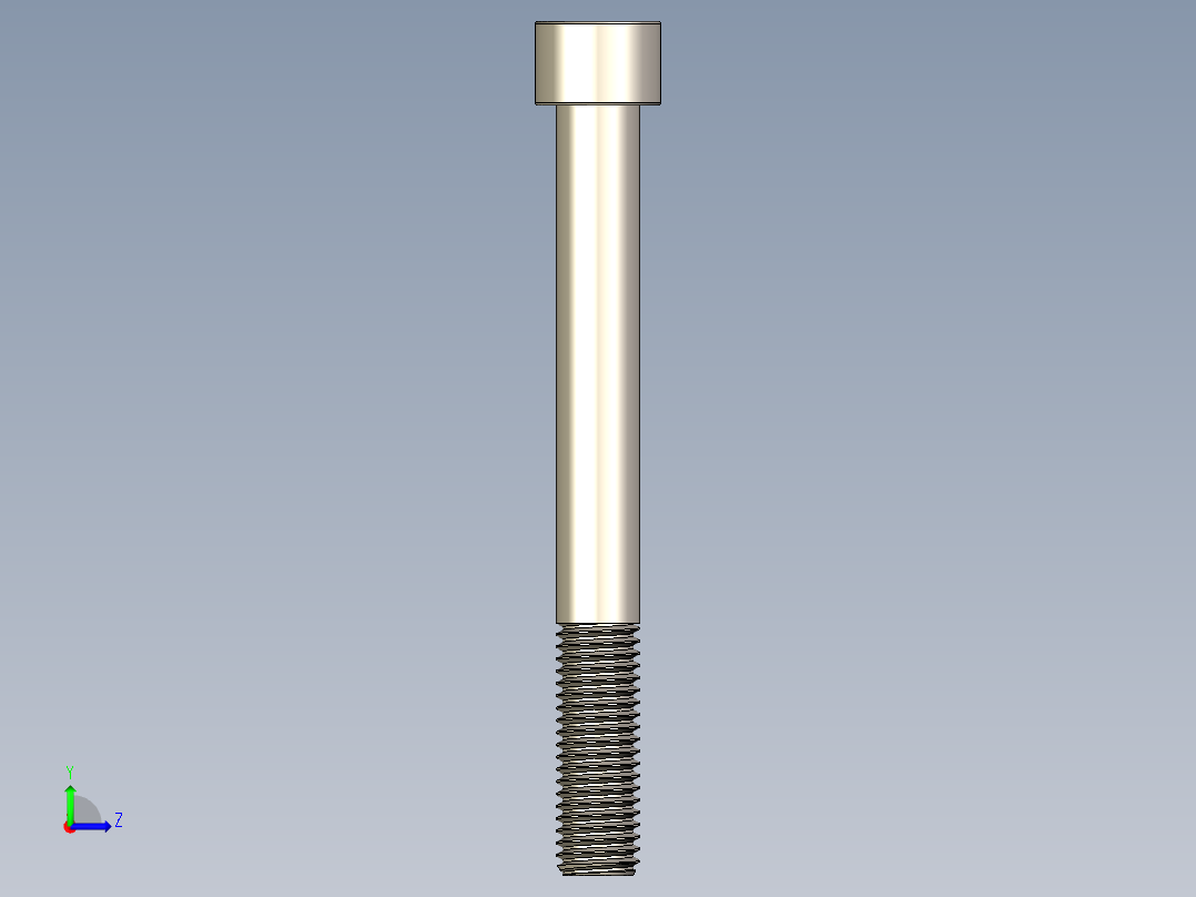 Screw_DIN_912_M12x110_A2.STEP公制内六角螺钉左视图