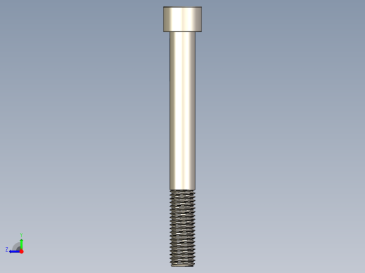 Screw_DIN_912_M12x110_A2.STEP公制内六角螺钉右视缩略图