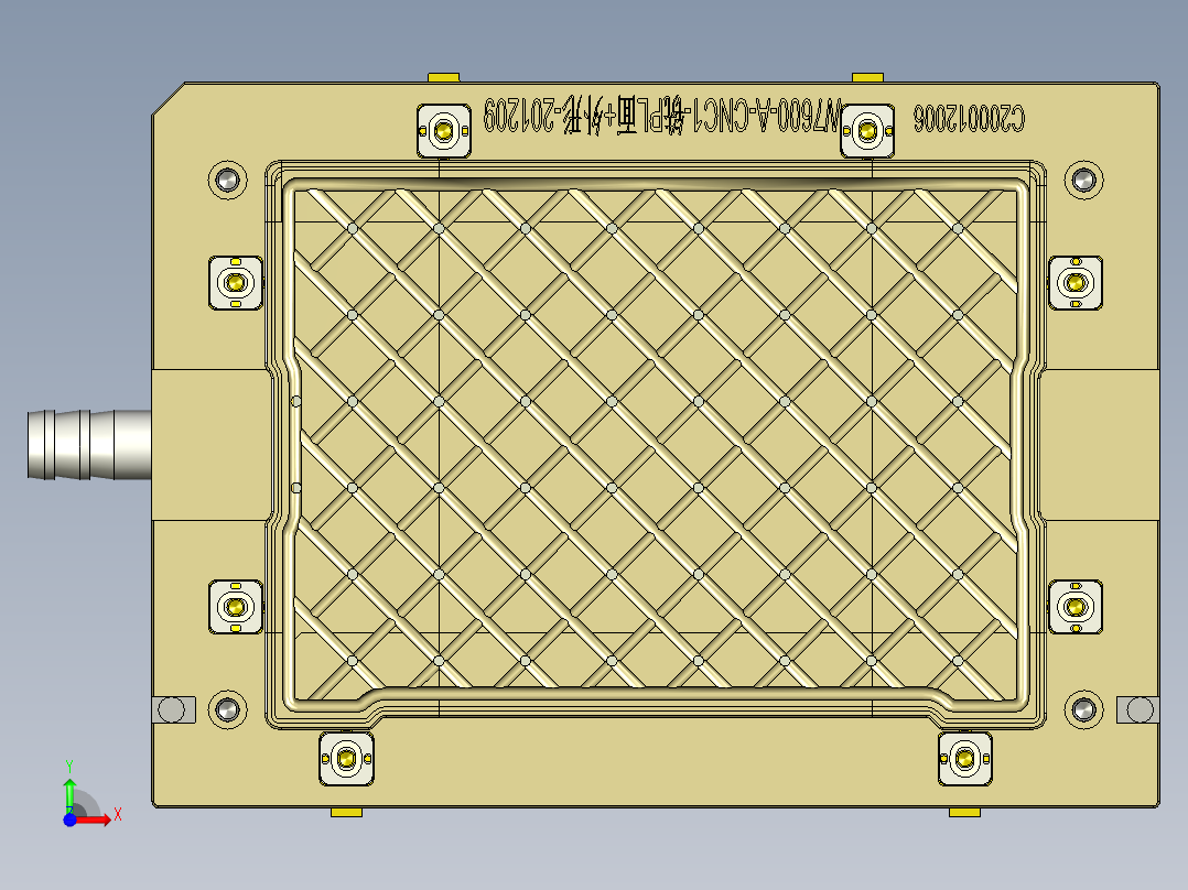 W7600-A-笔记本CNC工装夹具三维模型CNC1铣PL面+避位-201209前视图