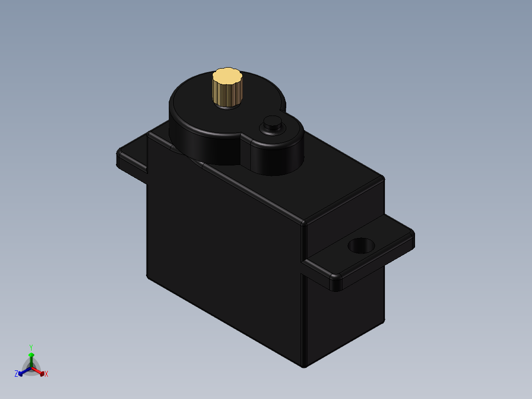 银燕舵机正等轴测图
