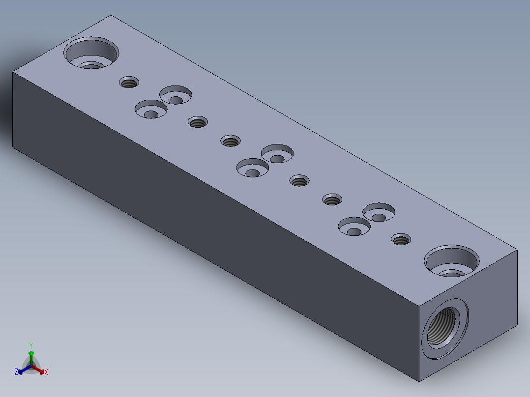 液压块正等轴测图