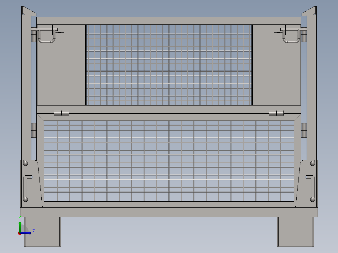 货架、可折叠网格盒托盘左视图