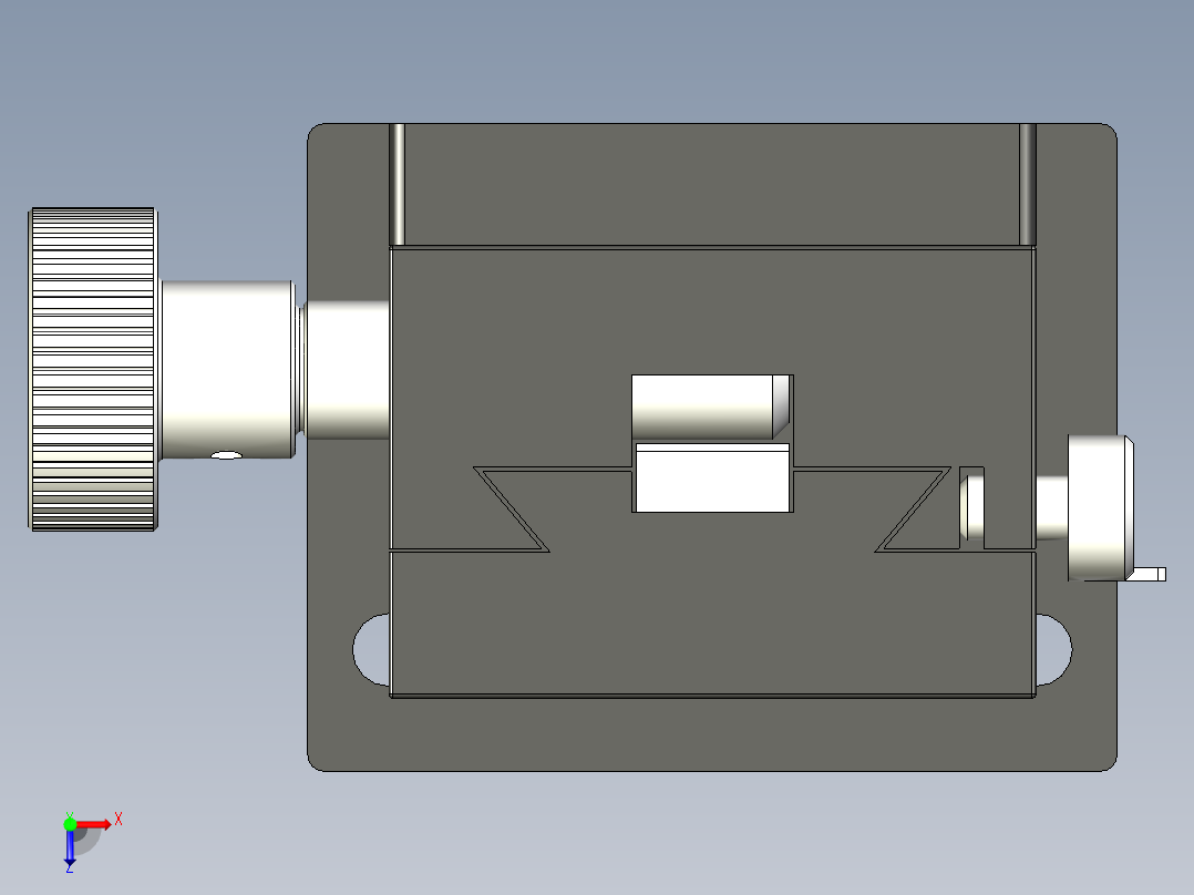 HLWZ40x60燕尾槽气动导轨俯视图