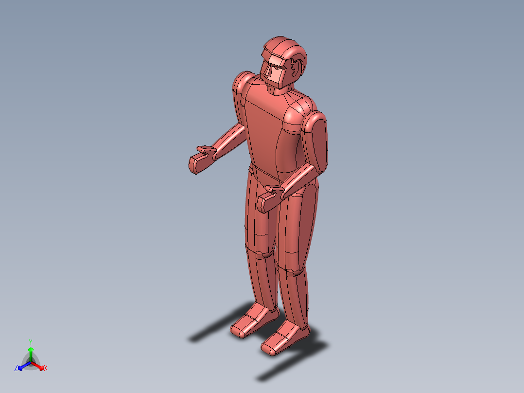 1.8米流水线作业人体模型主视图