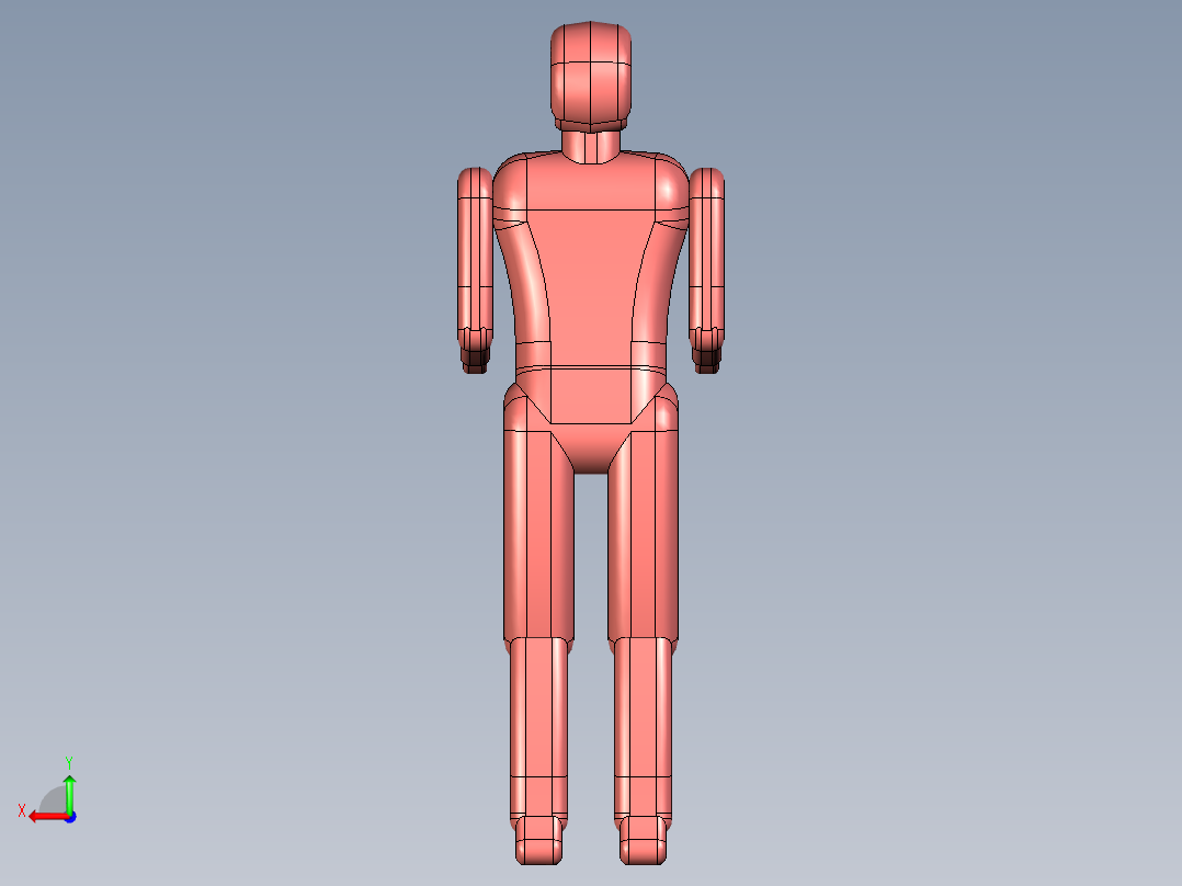 1.8米流水线作业人体模型后视图