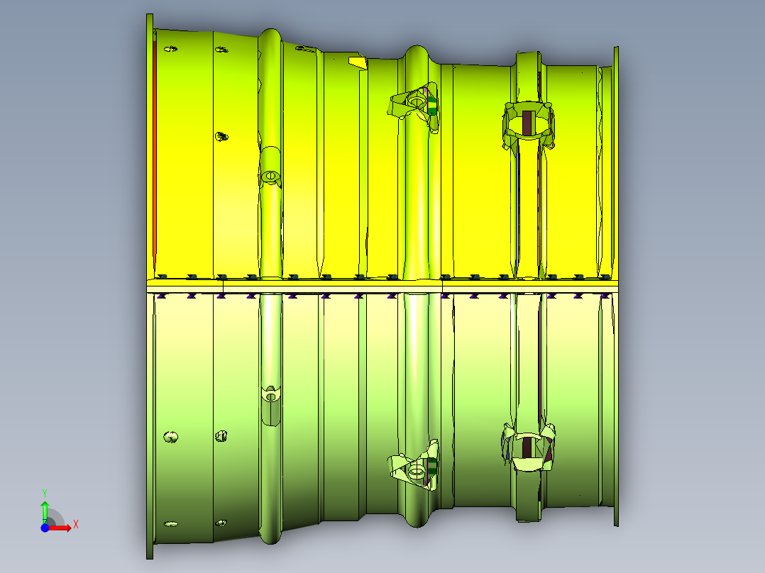 中等推力涡轮喷气发动机前视图