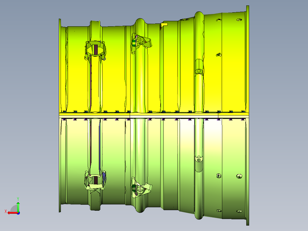 中等推力涡轮喷气发动机后视图