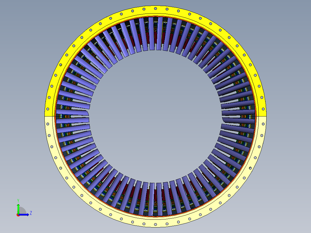 中等推力涡轮喷气发动机左视图