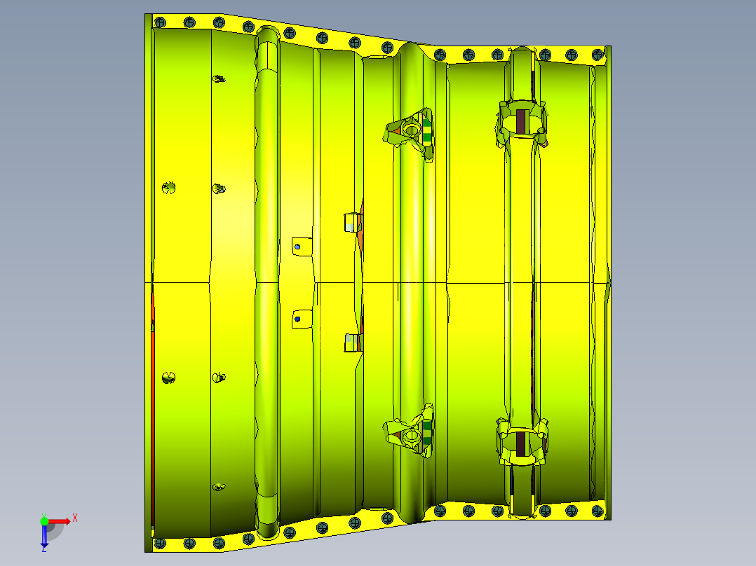 中等推力涡轮喷气发动机俯视图