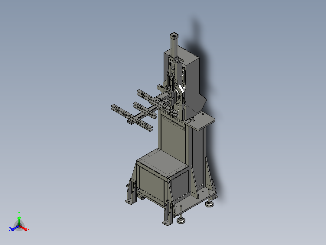 翻转台正等轴测图