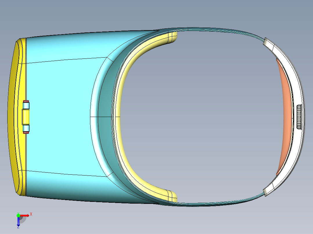 VR眼镜 三维模型俯视图