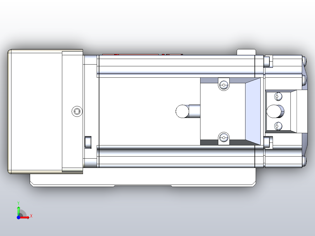 皮带直线轴半封闭可选导轨TPA-HNB-120D-110-L2650-ML-Y-P40-N3前视图
