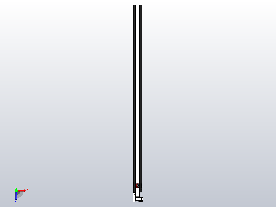 皮带直线轴半封闭可选导轨TPA-HNB-120D-110-L2650-ML-Y-P40-N3俯视图