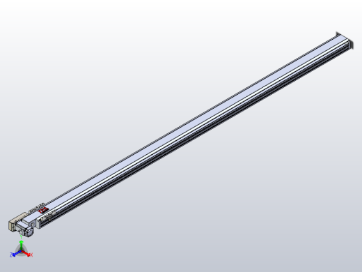 皮带直线轴半封闭可选导轨TPA-HNB-120D-110-L2650-ML-Y-P40-N3正等轴测缩略图