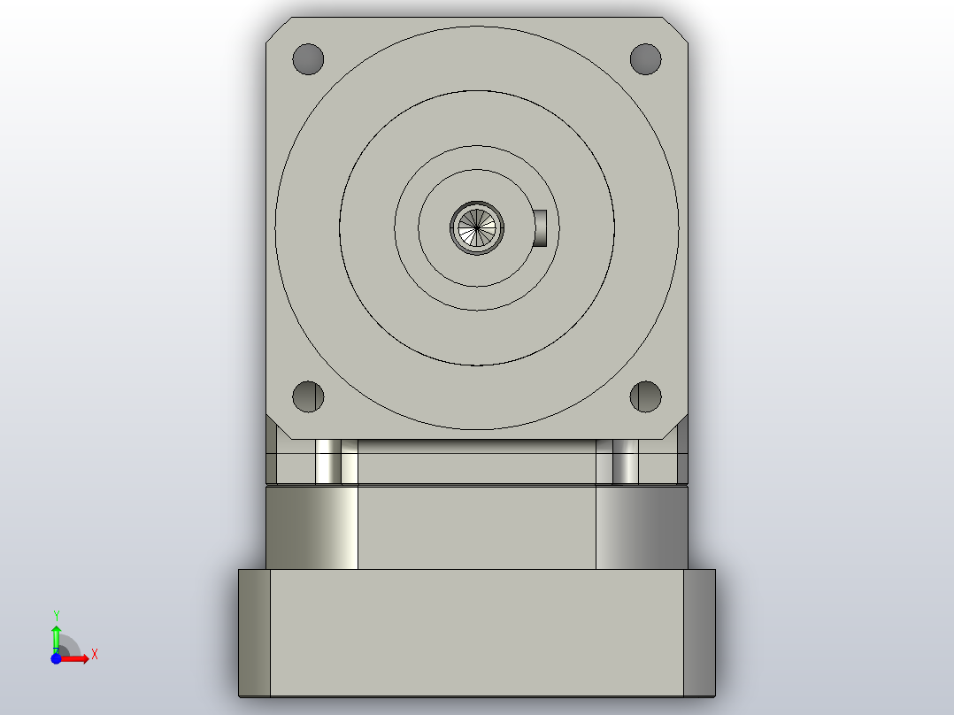 ZJGH115-L2 22-110-145-M8精密型ZJGH115转角行星减速机前视图