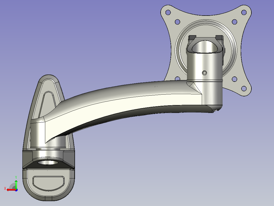 FE111W显示器支架长臂猿后视图
