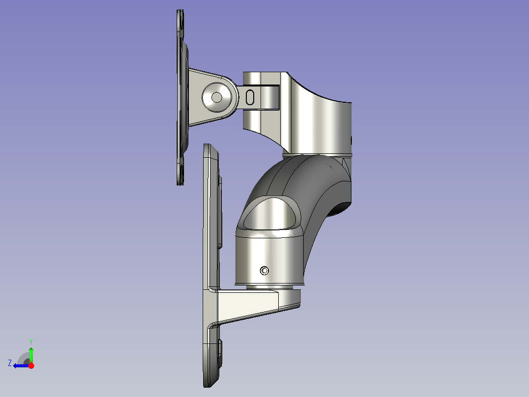 FE111W显示器支架长臂猿右视图