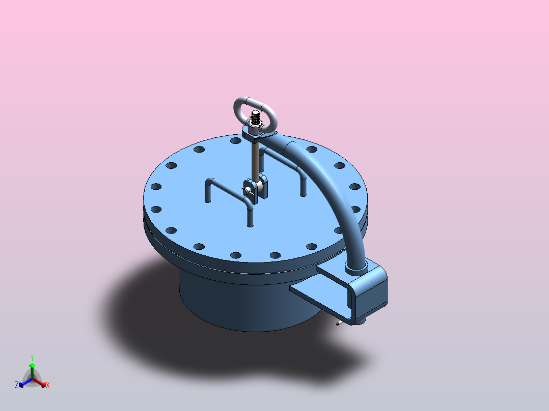 水平人孔16-150正等轴测图