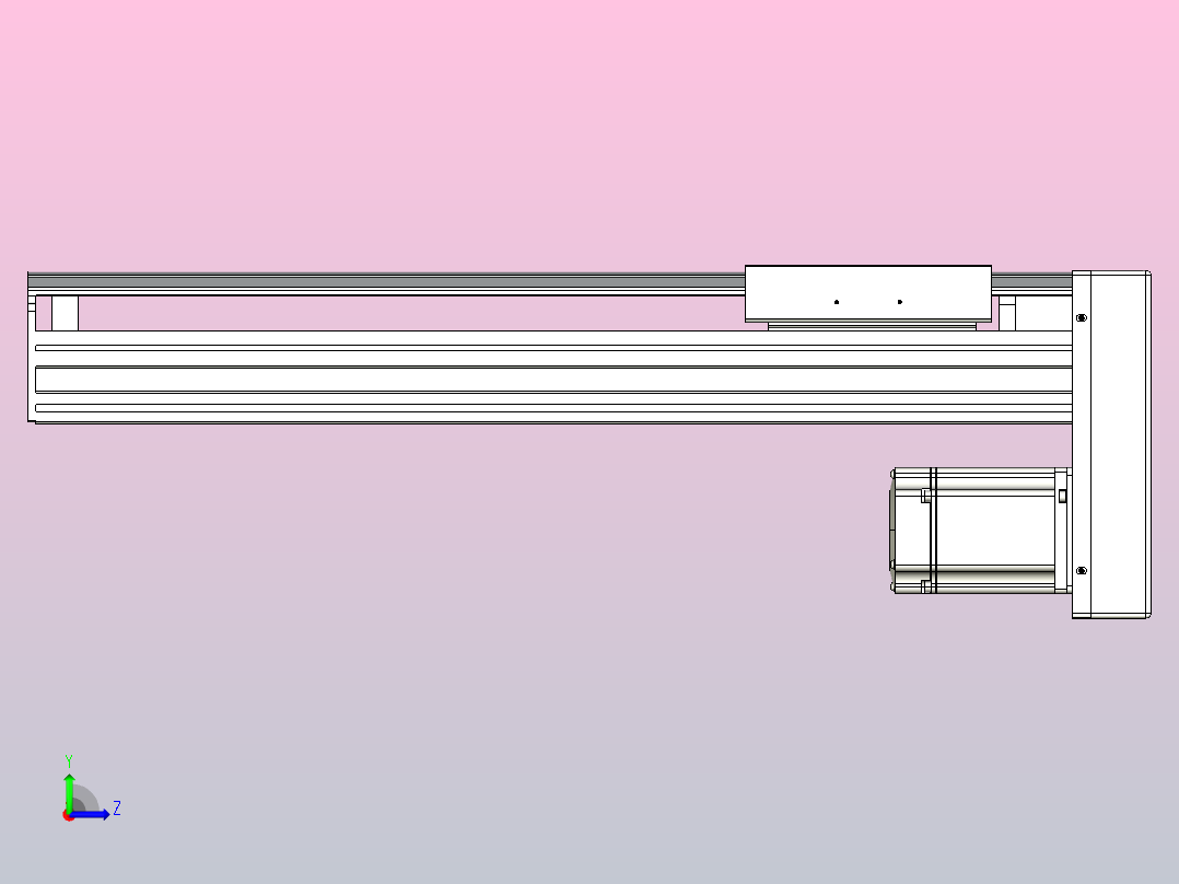日规模组半封闭丝杆TPA-HNR-175D-2510C-L400-MP-Y-P75-N3左视图