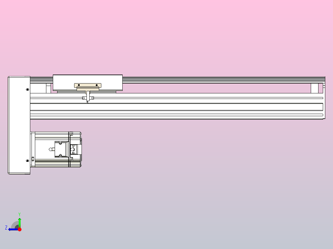 日规模组半封闭丝杆TPA-HNR-175D-2510C-L400-MP-Y-P75-N3右视图