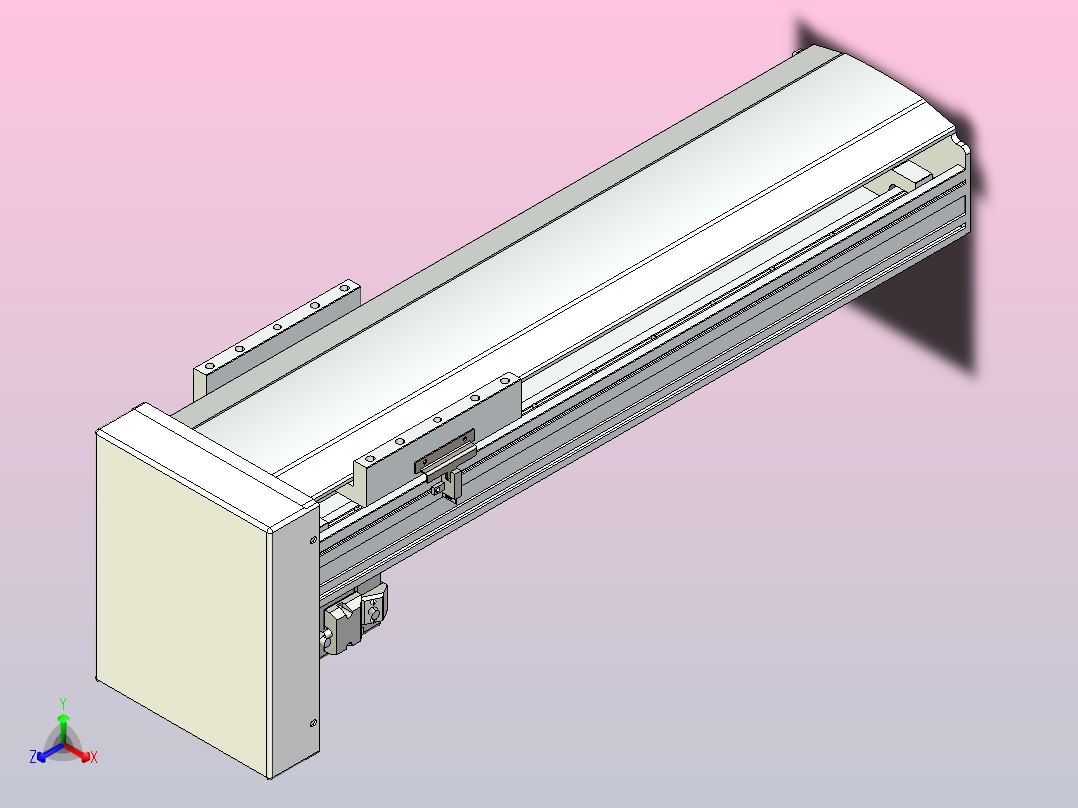 日规模组半封闭丝杆TPA-HNR-175D-2510C-L400-MP-Y-P75-N3正等轴测图