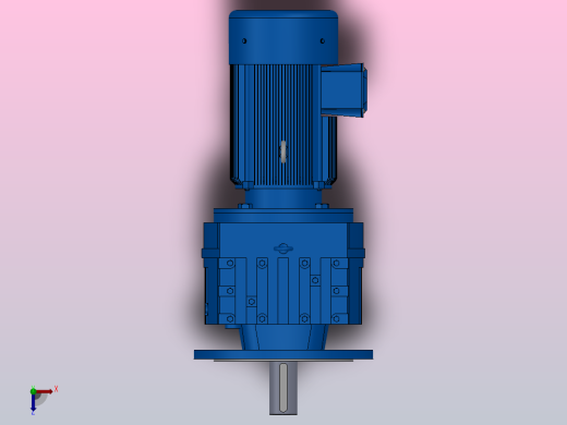 RF107法兰轴伸式安装斜齿轮减速机RF107-Y7.5-4P-132M-M1-0°-Φ450俯视缩略图